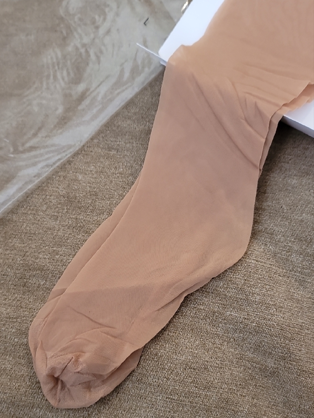 Wolford Lace Stay-Up Thigh Highs Gobi/Black L - Picture 6 of 14